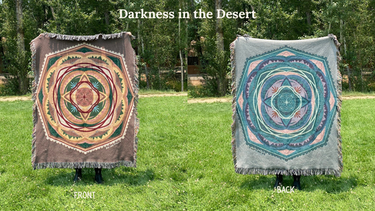 Darkness in the Desert | Woven Mandala Blanket