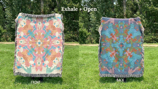 Exhale + Open | Kaleidoscope Woven Blanket