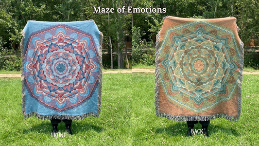 Maze of Emotions | Woven Mandala Blanket
