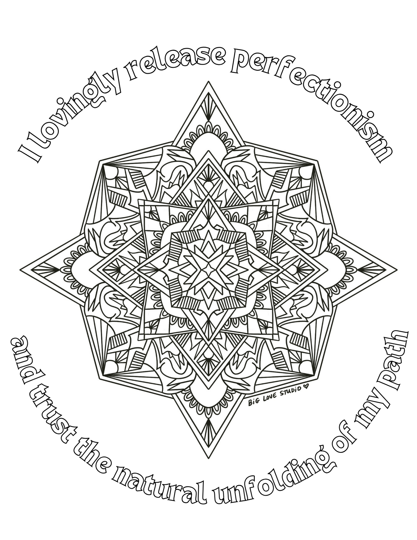Perfectionism Coloring Page + Journal Prompts