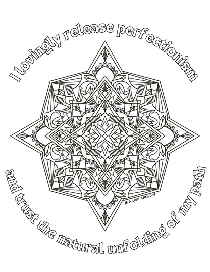 Perfectionism Coloring Page + Journal Prompts