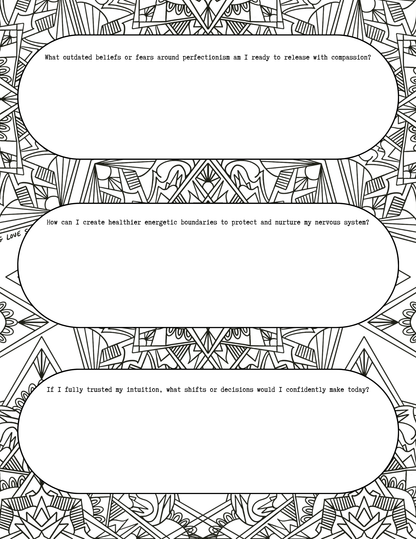Perfectionism Coloring Page + Journal Prompts