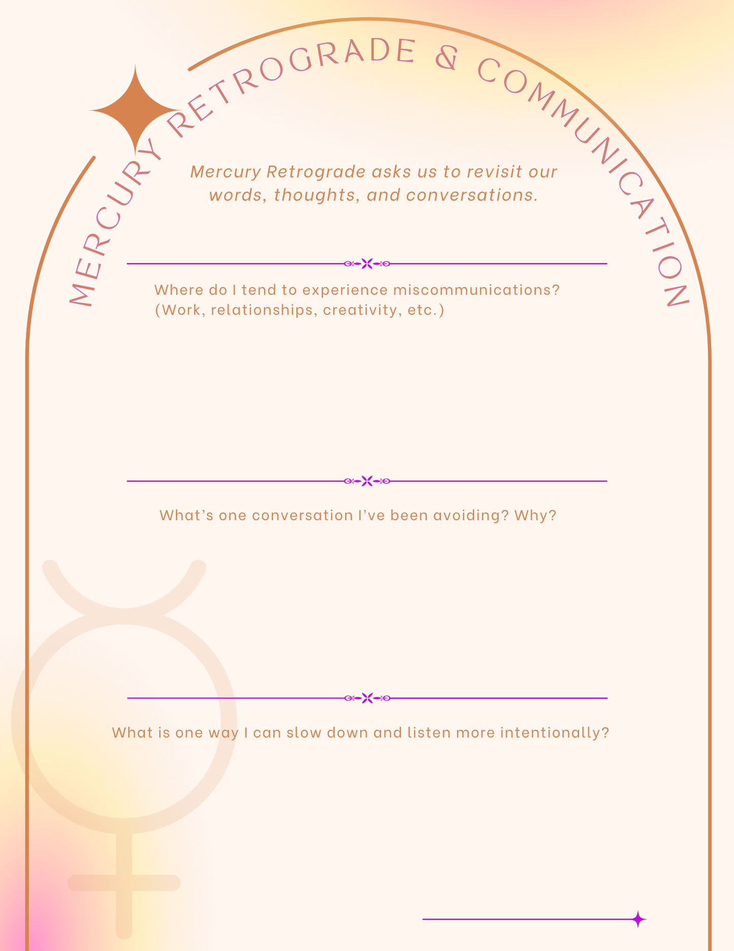 Retrograde Reflection Journal