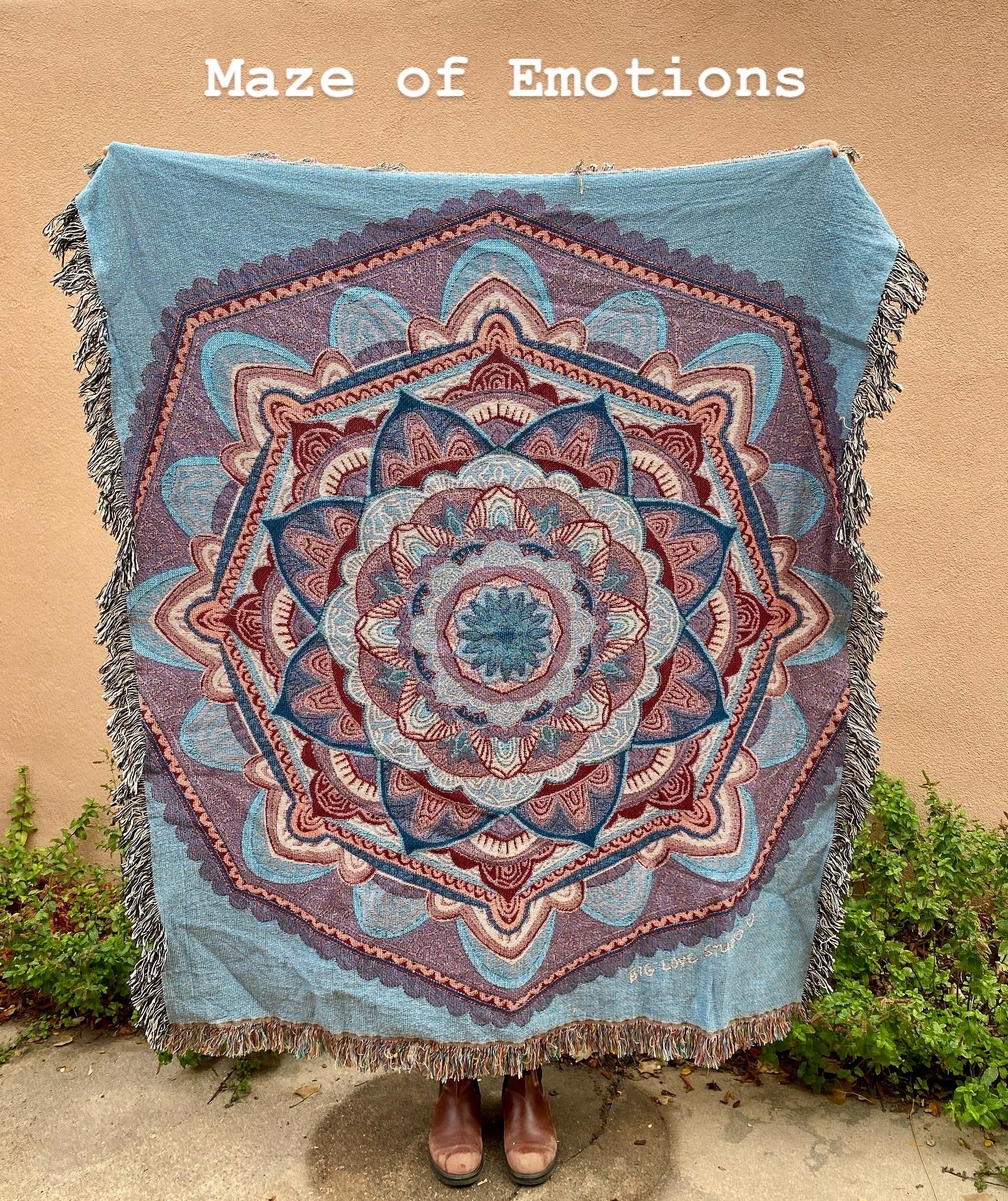 Maze of Emotions | Woven Mandala Blanket