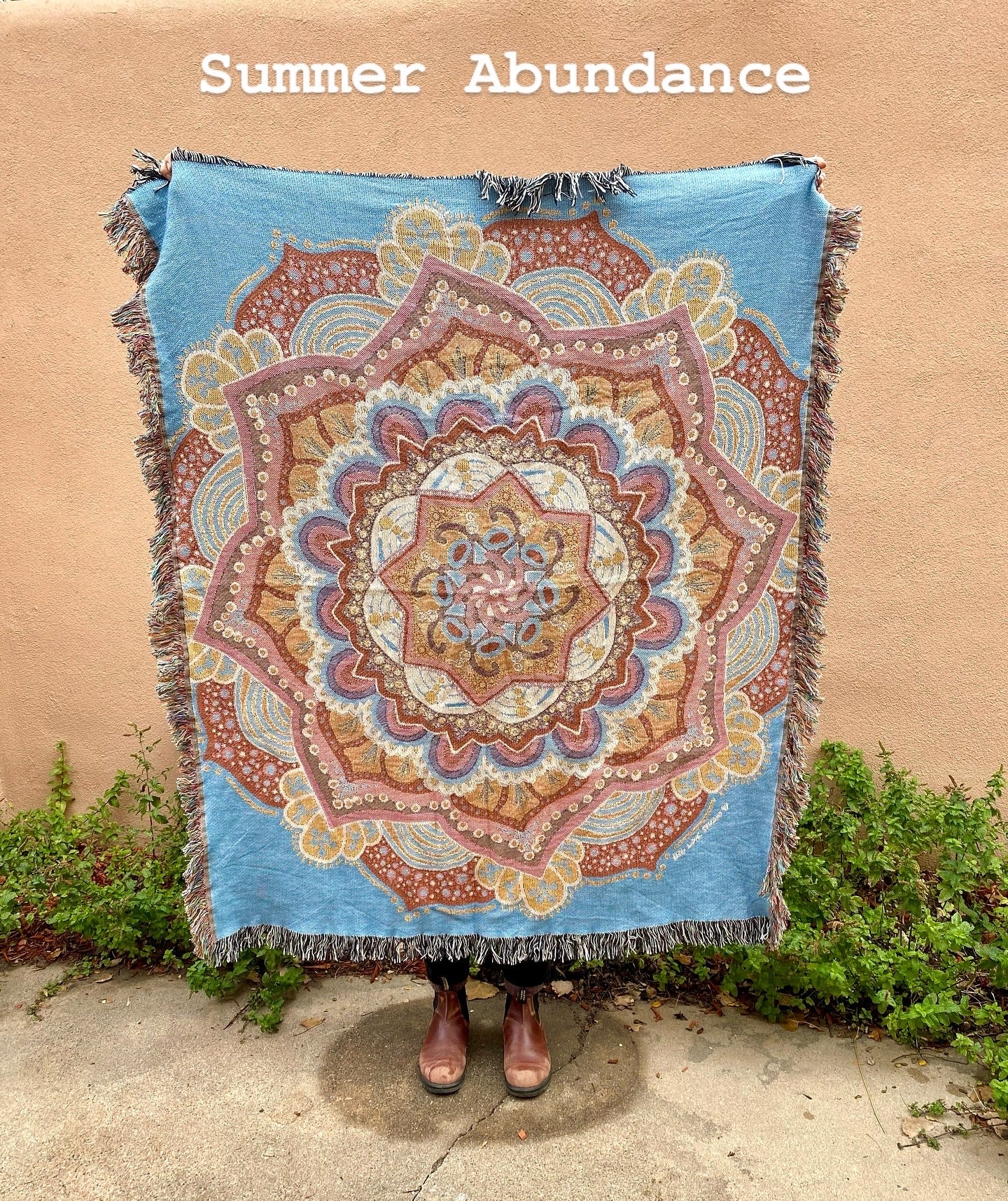 Summer Abundance | Woven Mandala Blanket