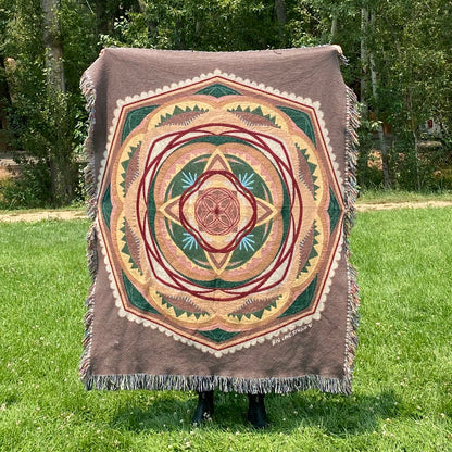 Darkness in the Desert | Woven Mandala Blanket