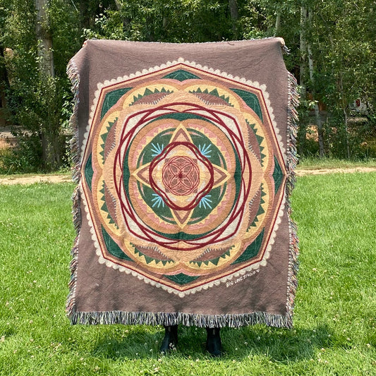 Darkness in the Desert | Woven Mandala Blanket