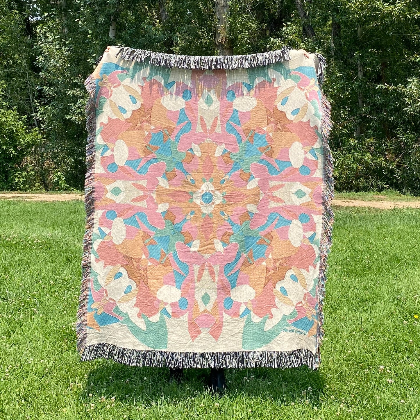Exhale + Open | Kaleidoscope Woven Blanket