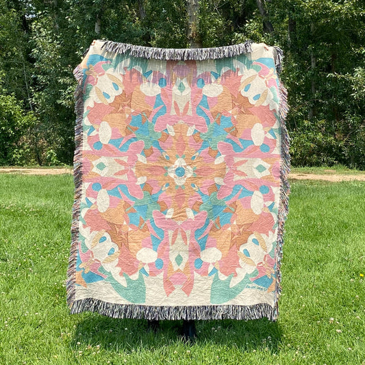 Exhale + Open | Kaleidoscope Woven Blanket