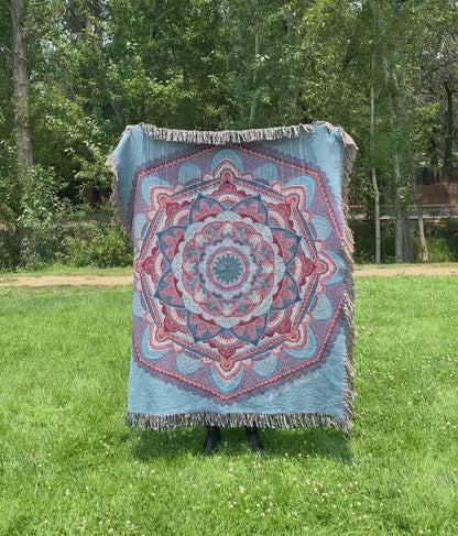 Maze of Emotions | Woven Mandala Blanket