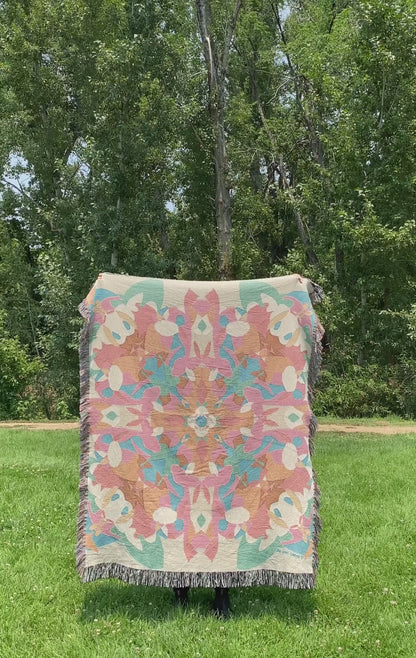 Exhale + Open | Kaleidoscope Woven Blanket