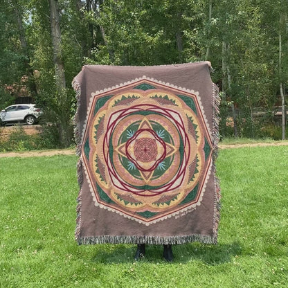 Darkness in the Desert | Woven Mandala Blanket