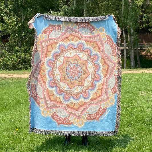 Summer Abundance | Woven Mandala Blanket